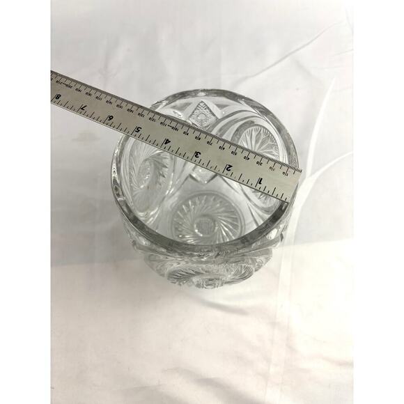 Antique EAPG Three Mold Victorian Pressed Glass Jar Ice Bucket 6.5" - Picture 7 of 16